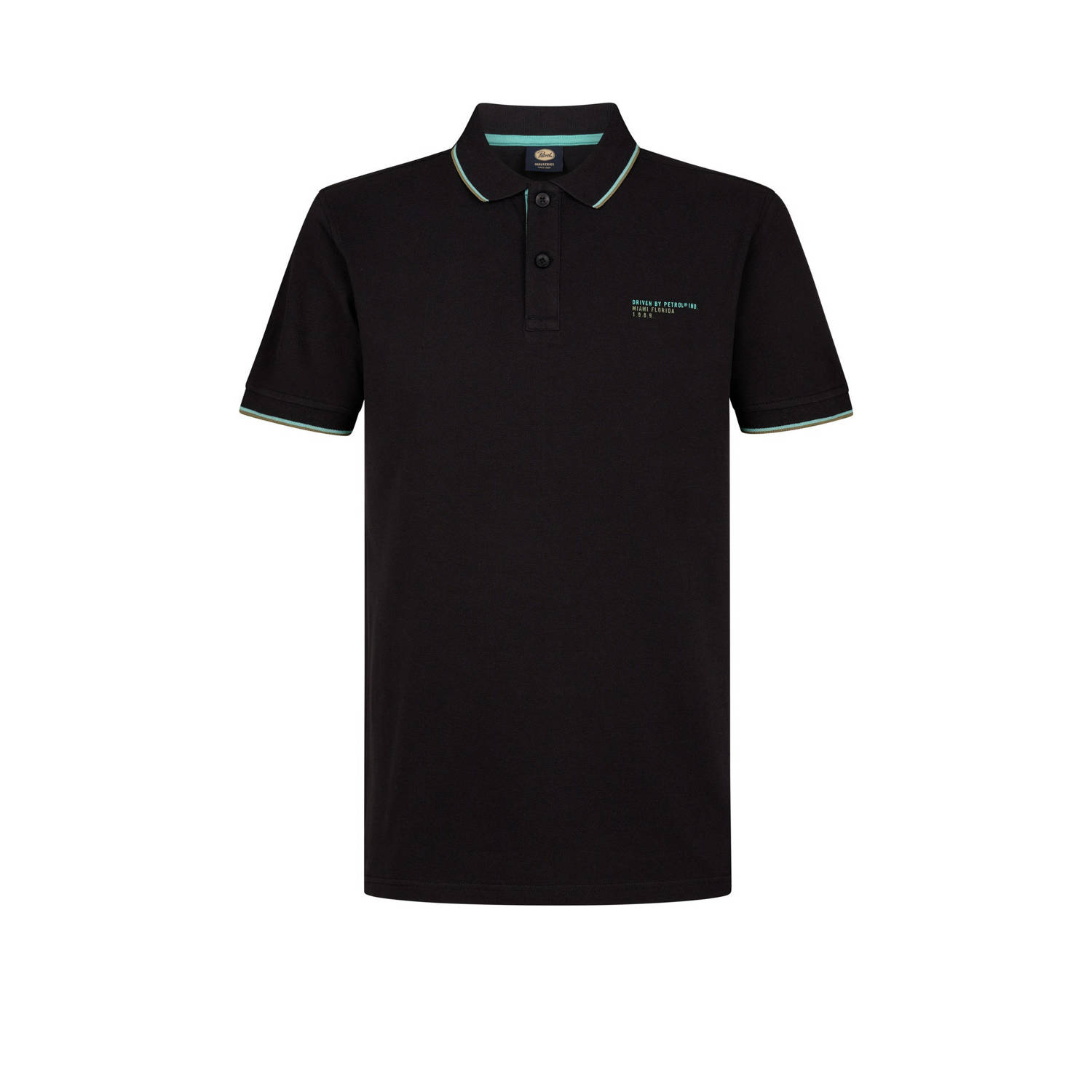 Petrol Industries regular polo zwart