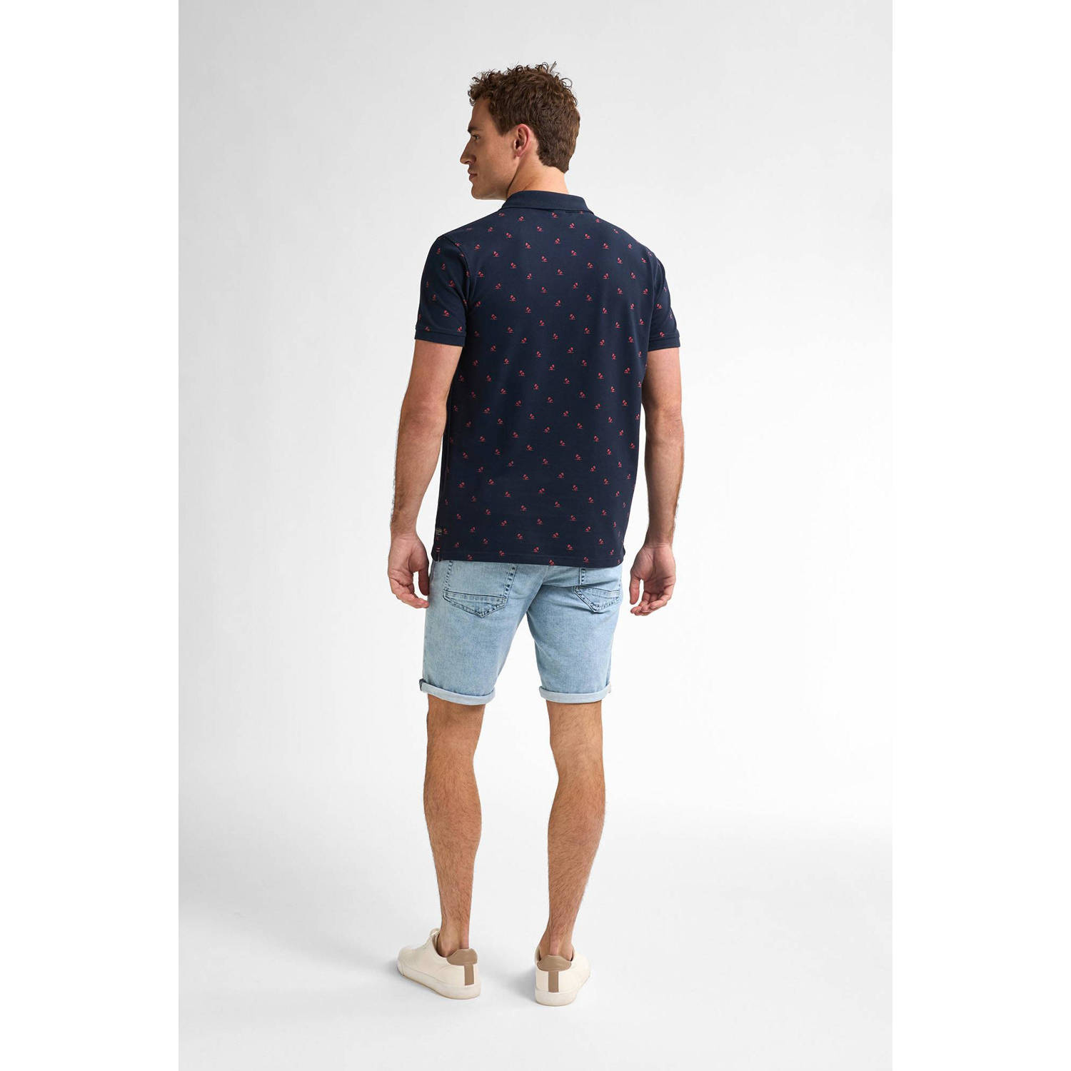 Petrol Industries regular polo donkerblauw