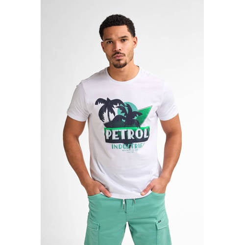 Petrol Industries T-shirt wit afbeelding