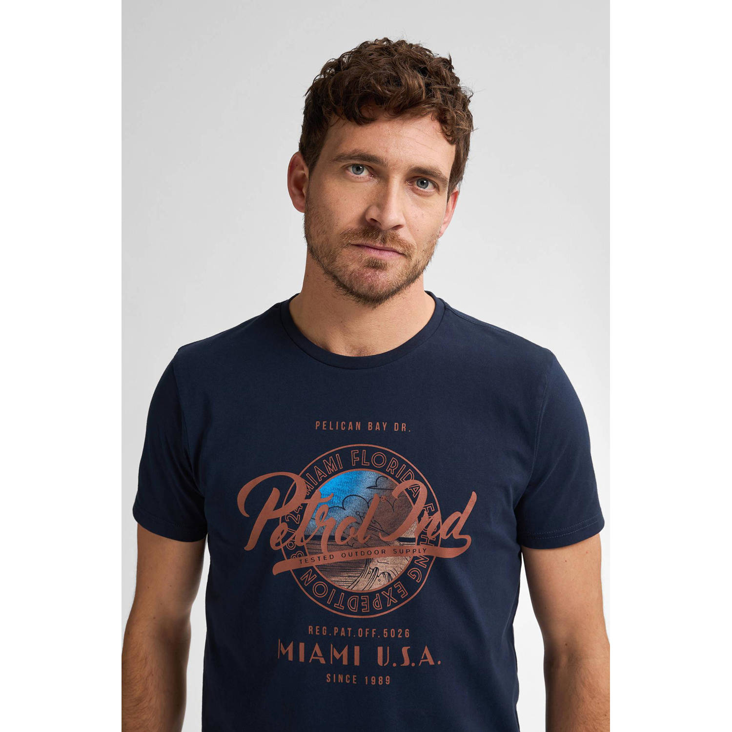 Petrol Industries T-shirt donkerblauw