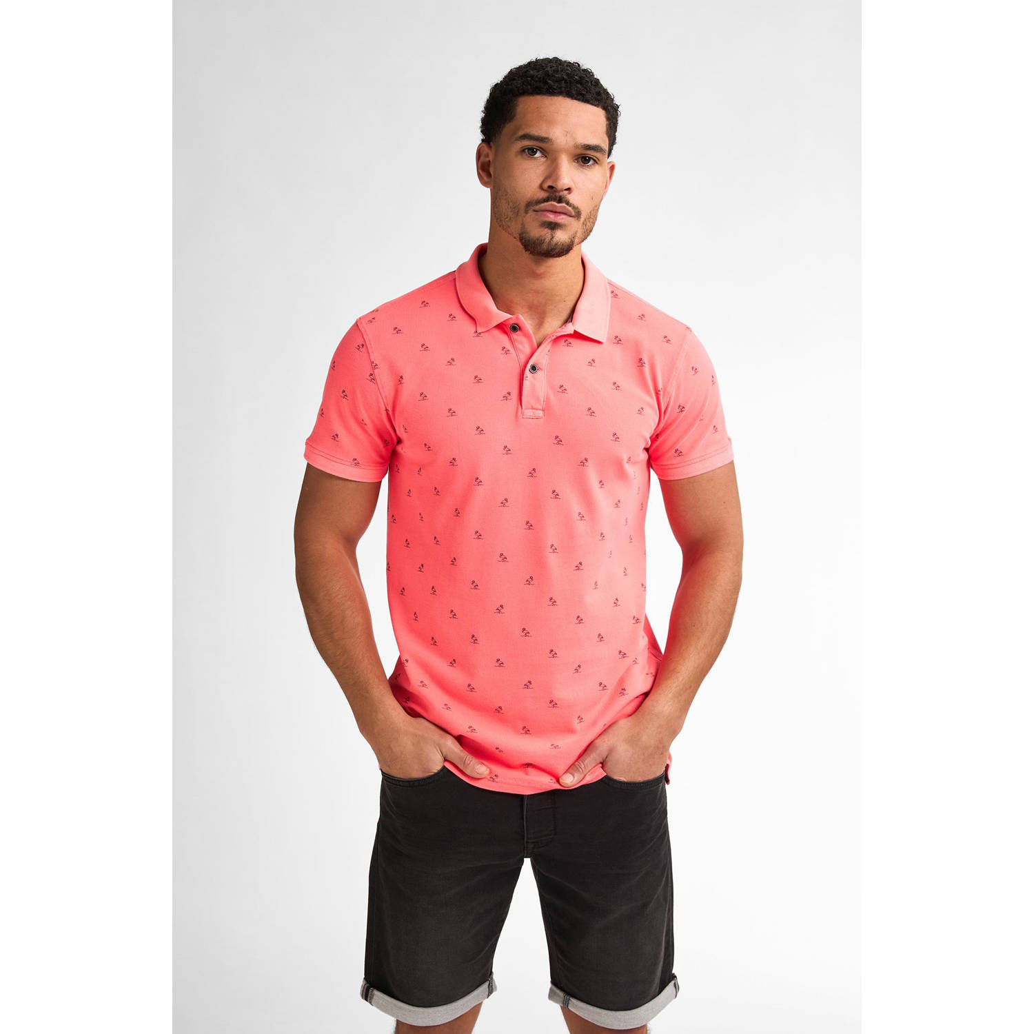 Petrol Industries regular polo koraalrood