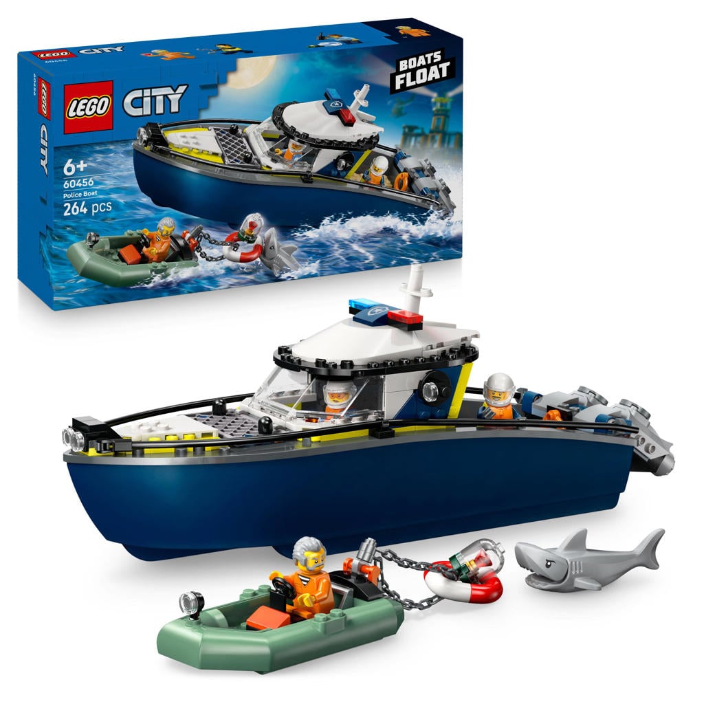 LEGO City Achtervolging met Politieboot, Drijft Echt 60456