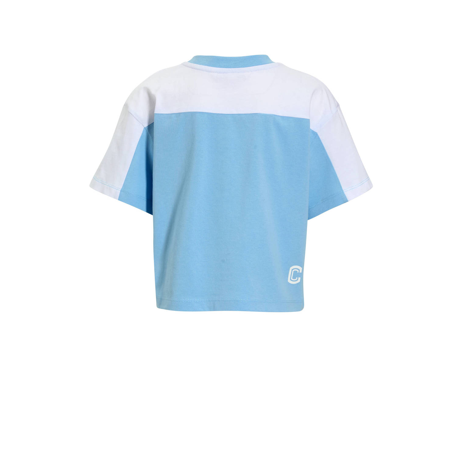 Coolcat boxy T-shirt Lori met printopdruk blauw