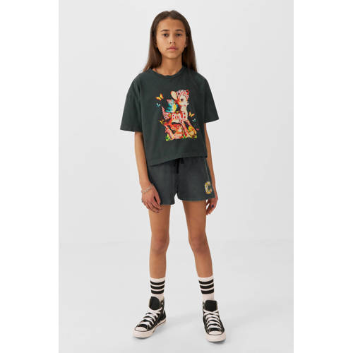 Coolcat korte broek Steffie met printopdruk donkergrijs afbeelding