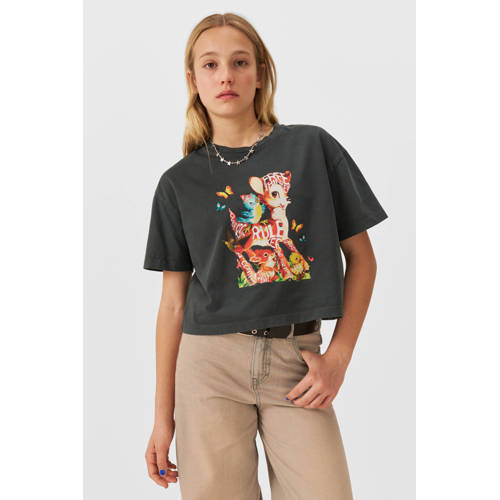 Coolcat T-shirt Palmer met printopdruk donkergrijs afbeelding