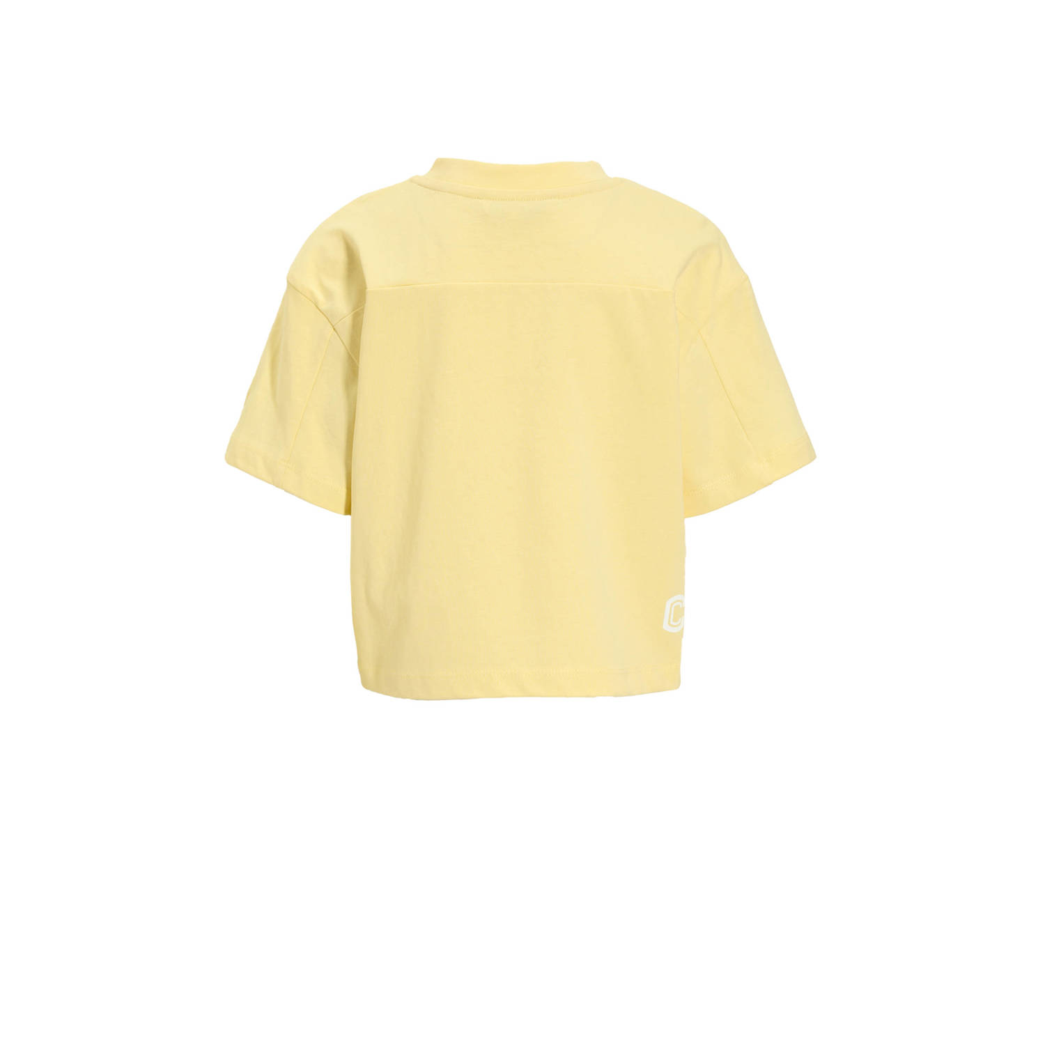 Coolcat boxy T-shirt Lori met printopdruk geel