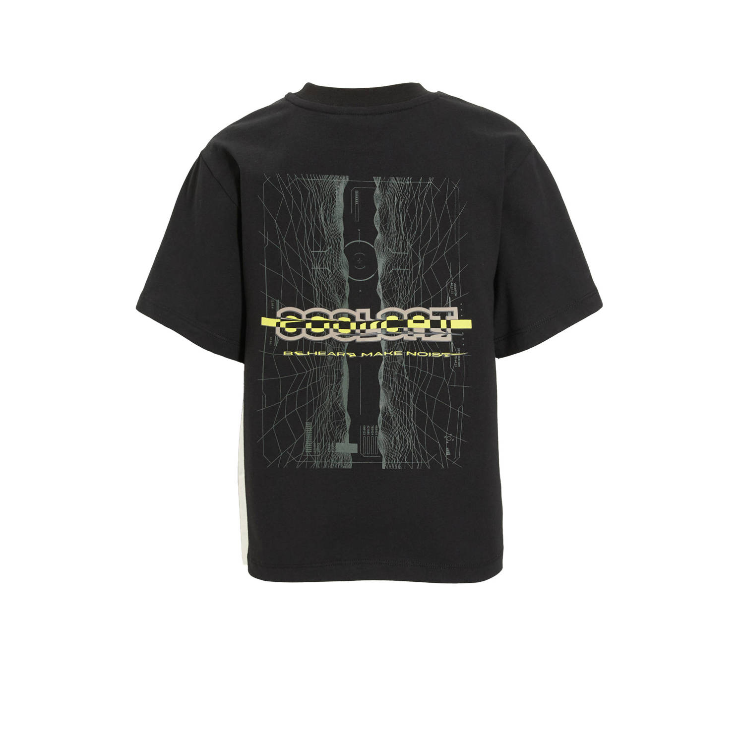 Coolcat T-shirt Luke met printopdruk zwart