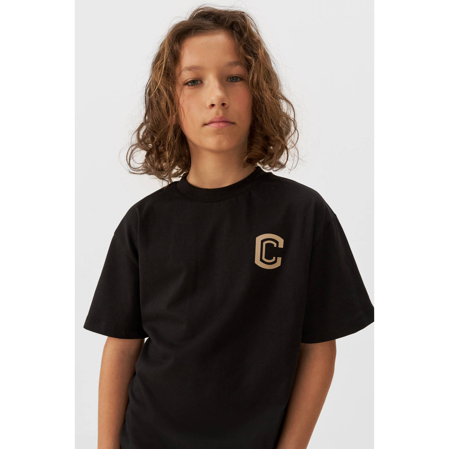 Coolcat T-shirt Luke met printopdruk zwart