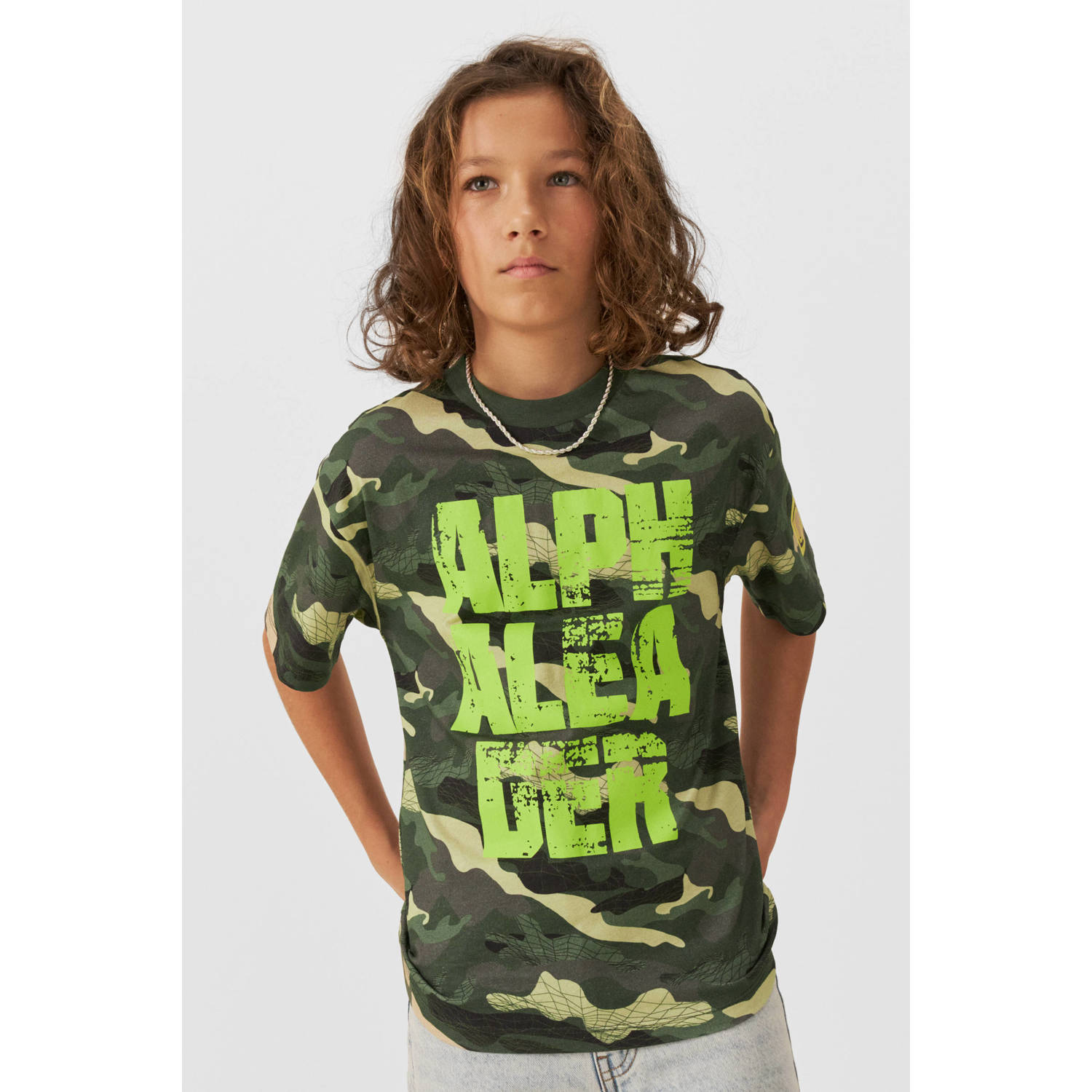 Coolcat T-shirt Alex met printopdruk camouflage