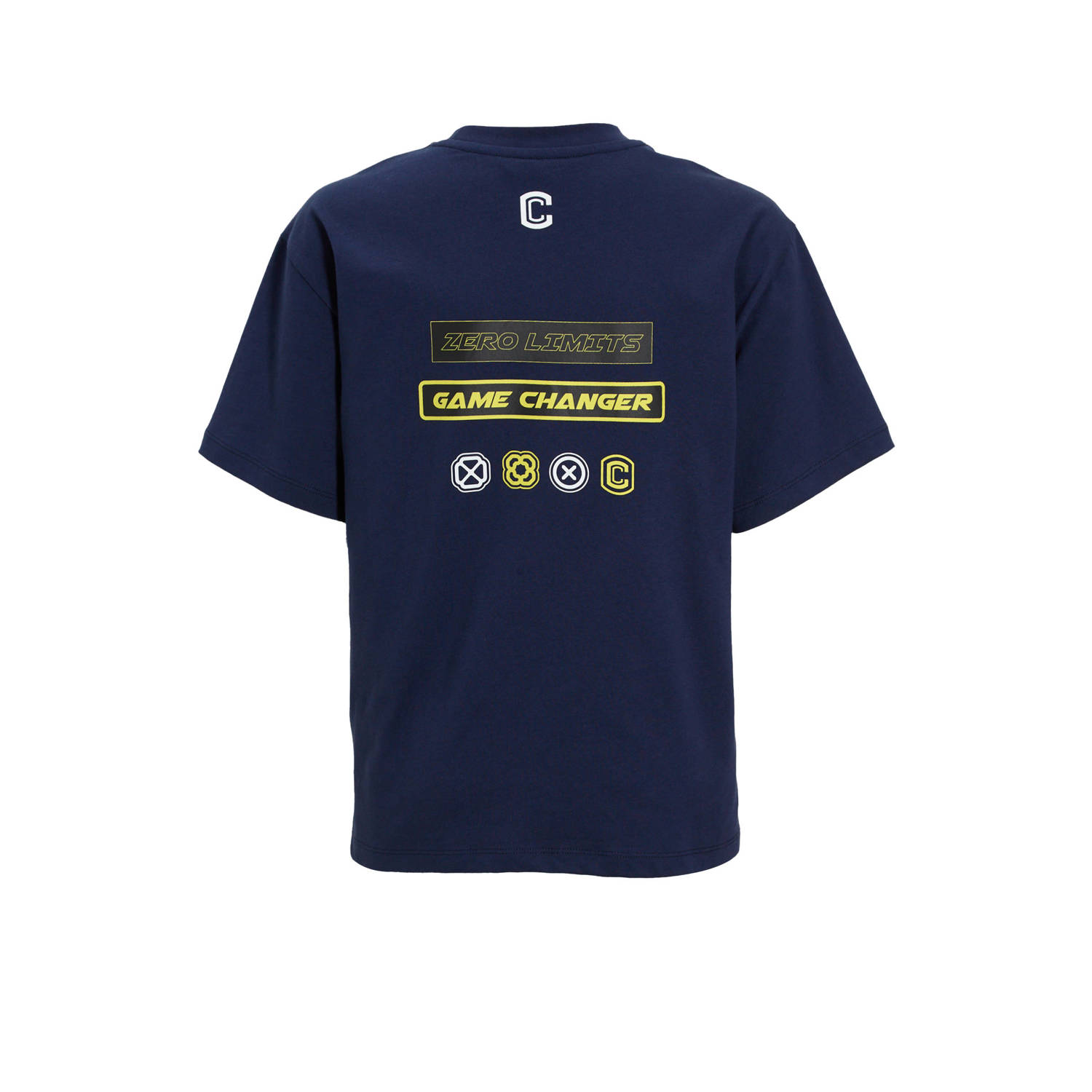 Coolcat T-shirt Mateo met logo's blauw