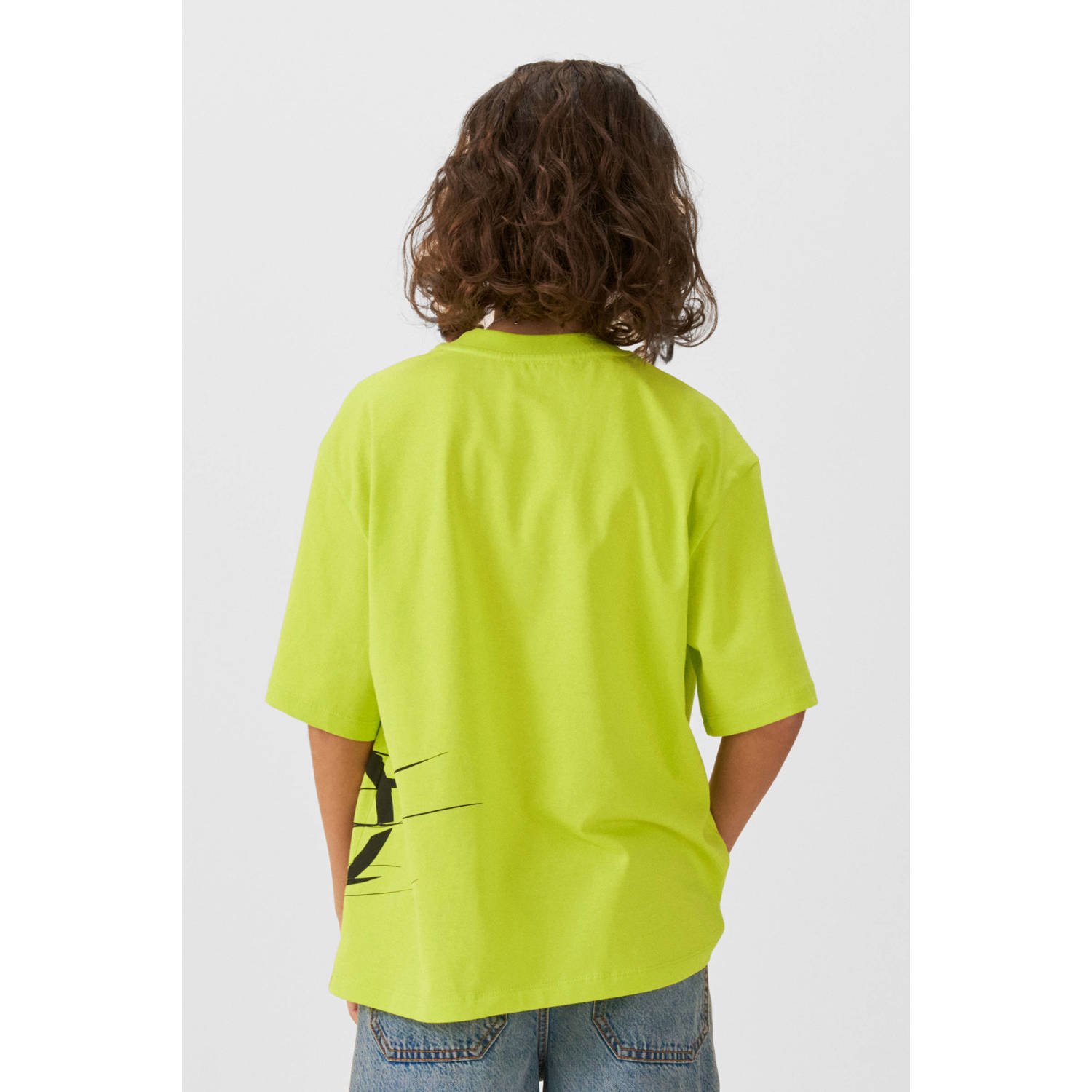 Coolcat T-shirt Jonas printopdruk lime
