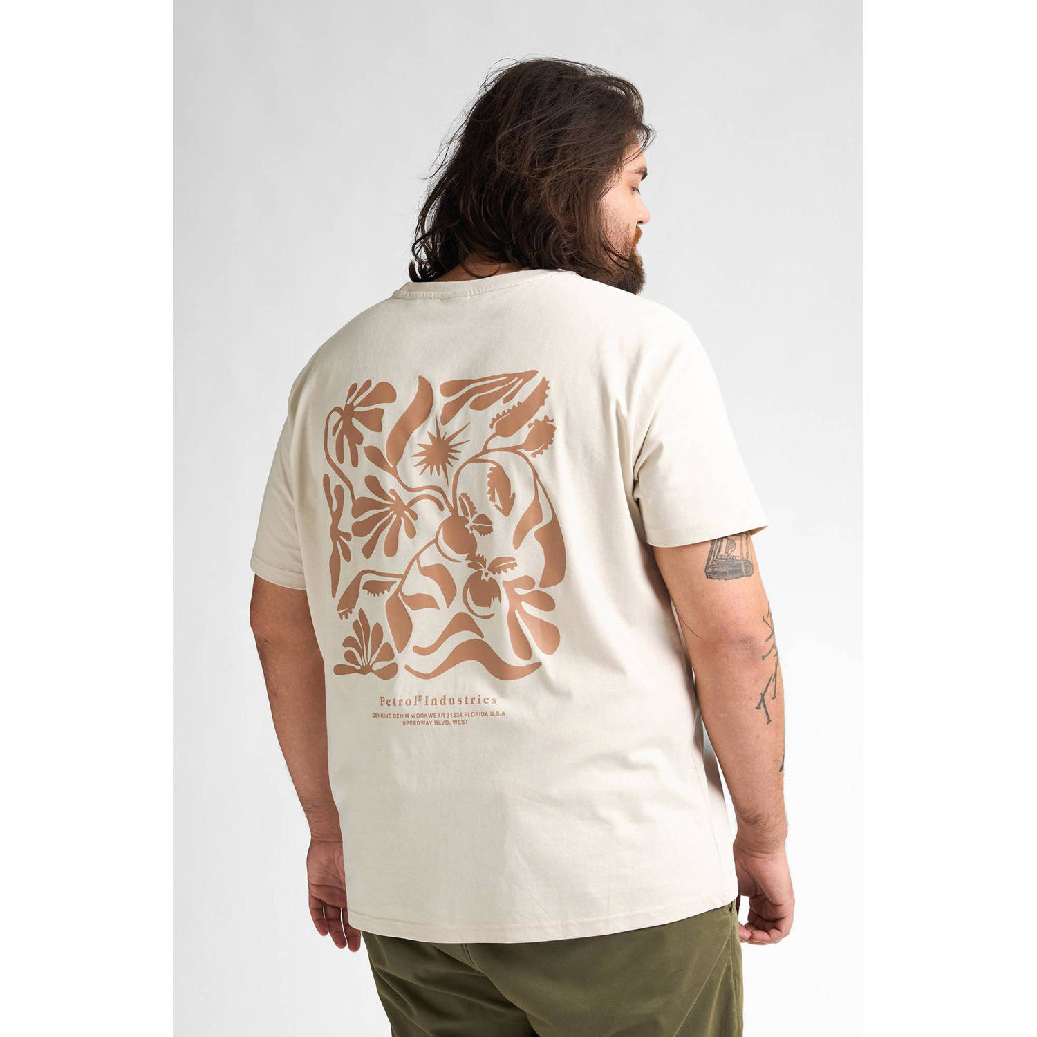 Petrol industries Plus Size T-shirt ecru