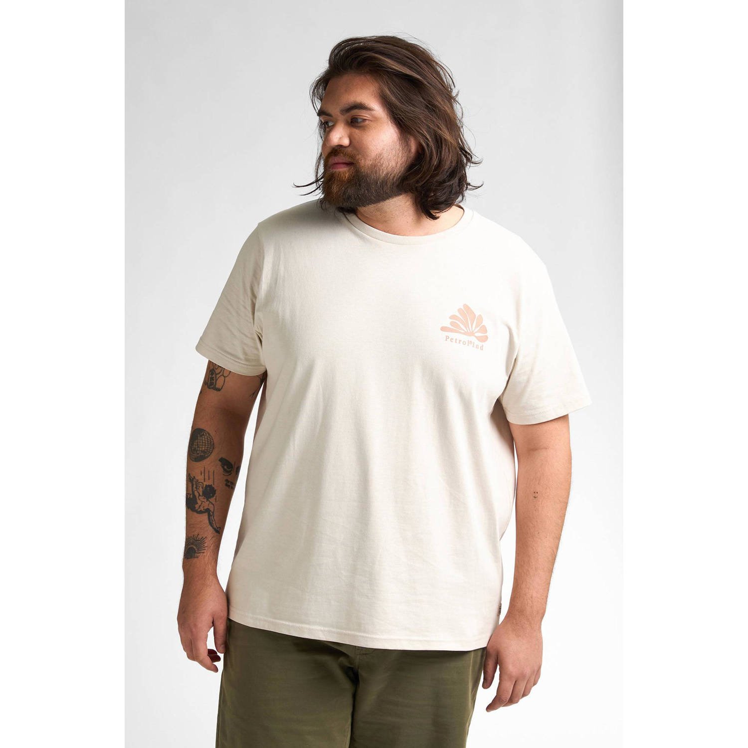 Petrol industries Plus Size T-shirt ecru