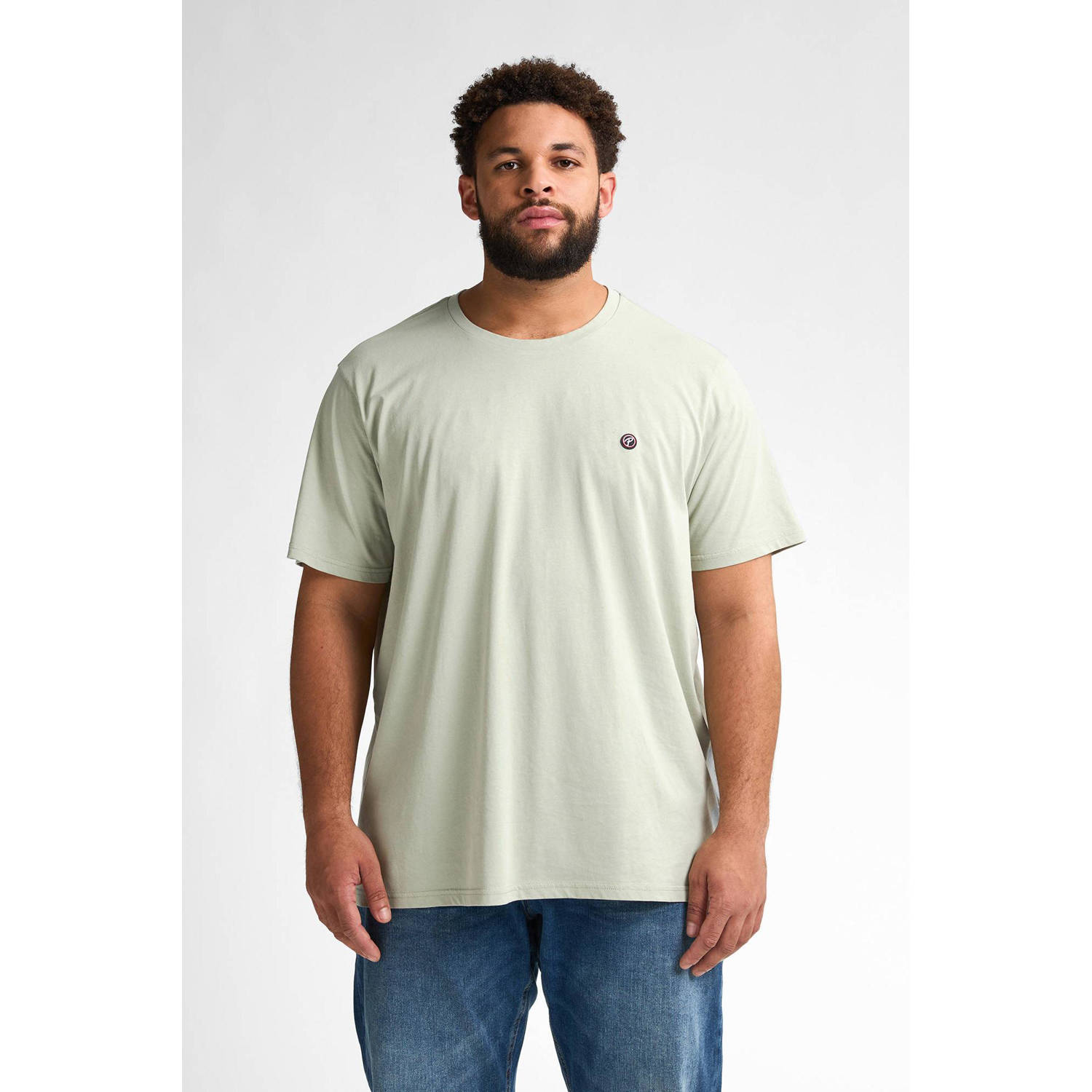 Petrol industries Plus Size T-shirt grijsgroen