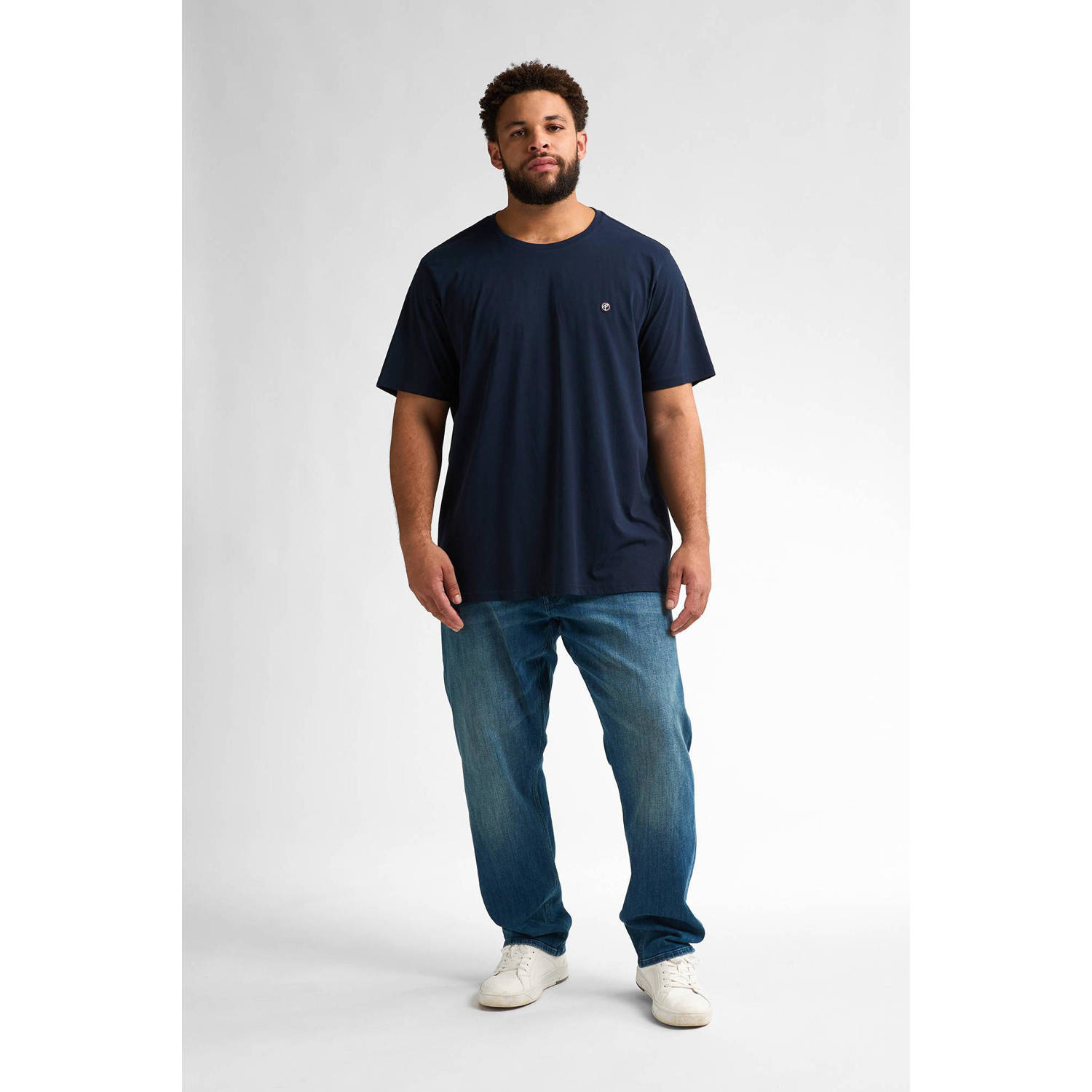 Petrol industries Plus Size T-shirt donkerblauw