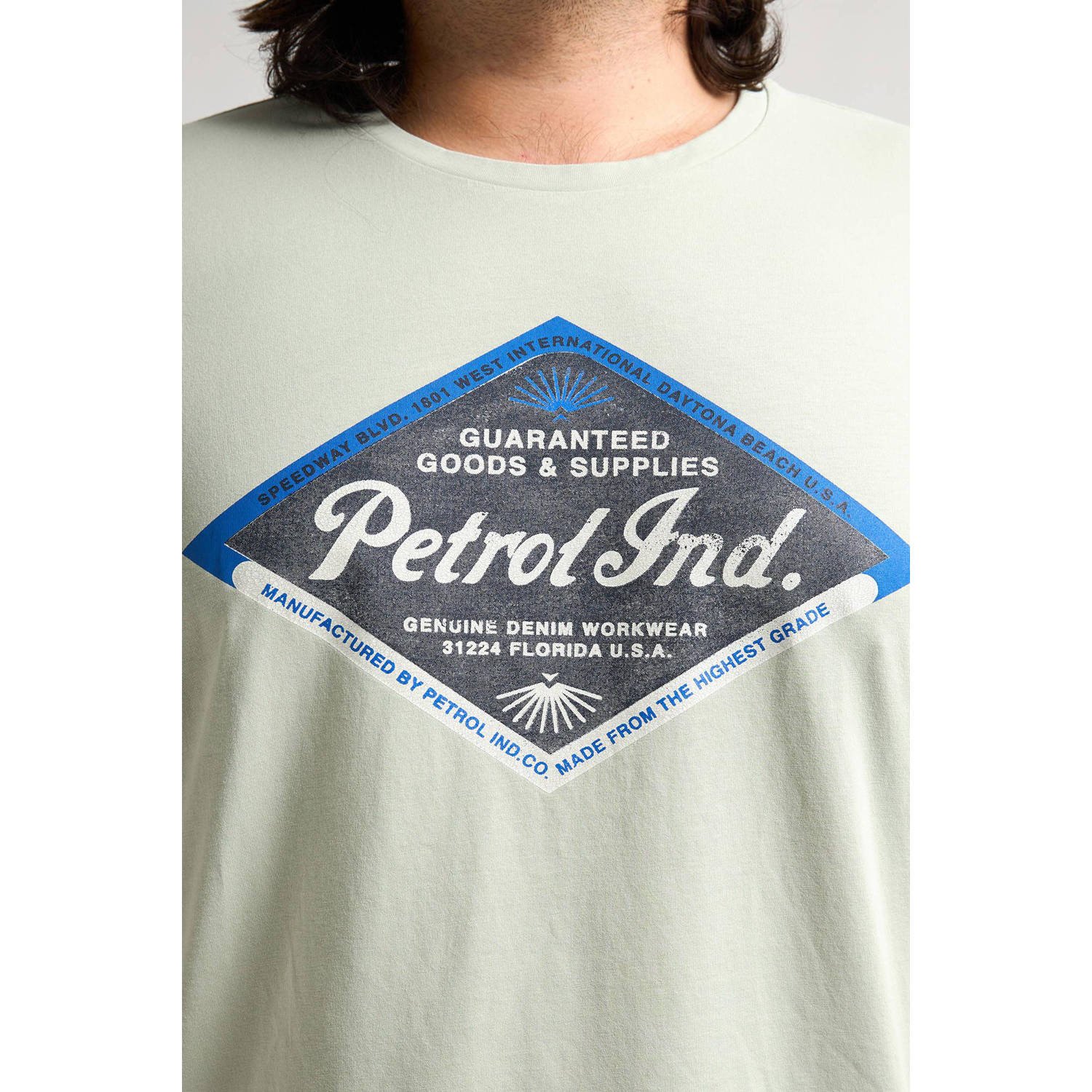 Petrol industries Plus Size T-shirt grijsgroen