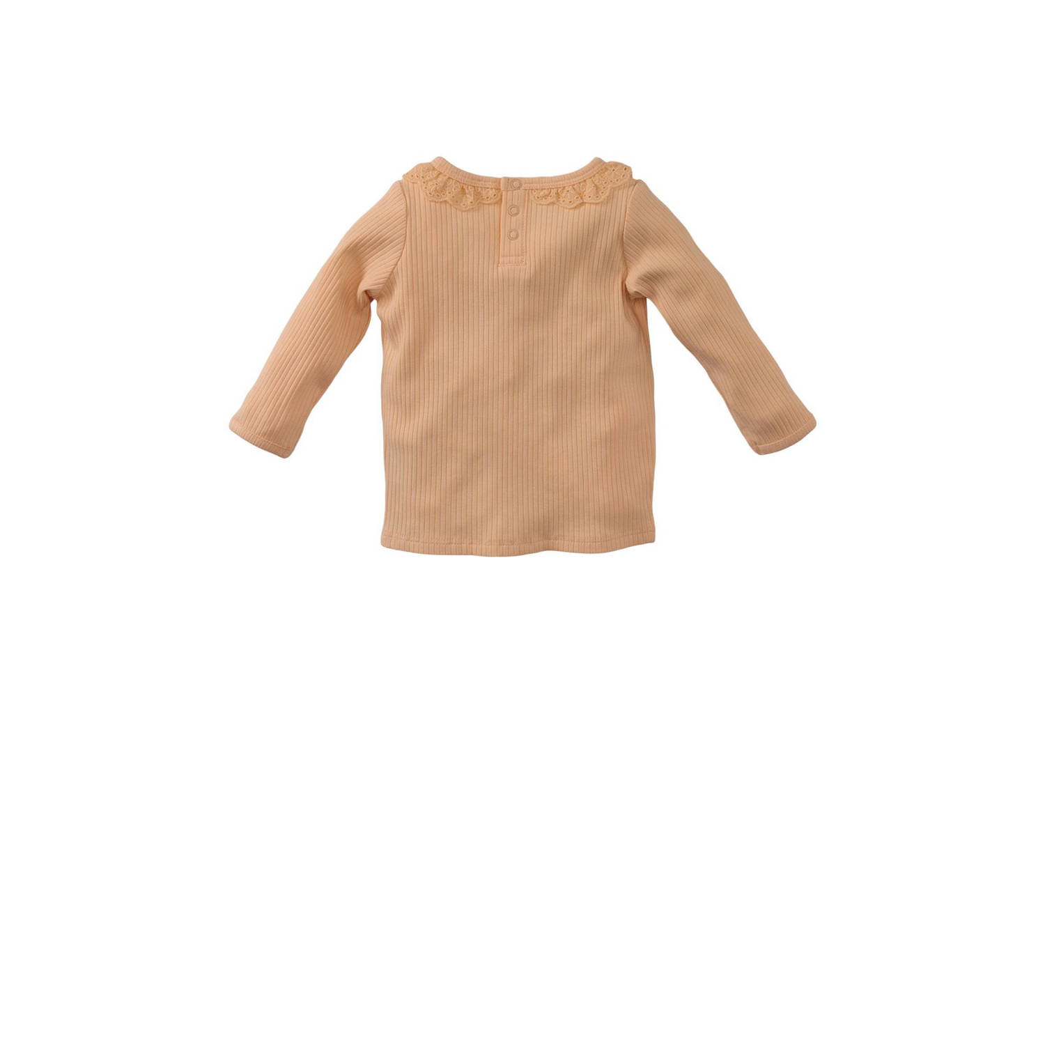 Z8 newborn longsleeve Acadia met broderie en ruches zachtoranje