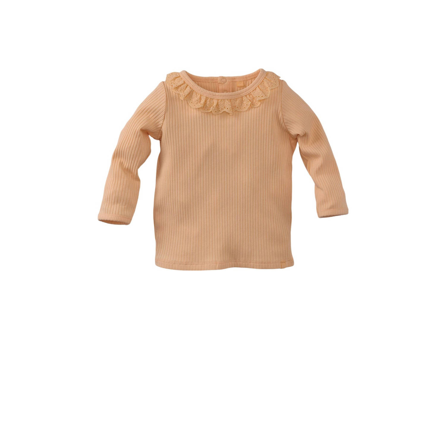 Z8 newborn longsleeve Acadia met broderie en ruches zachtoranje