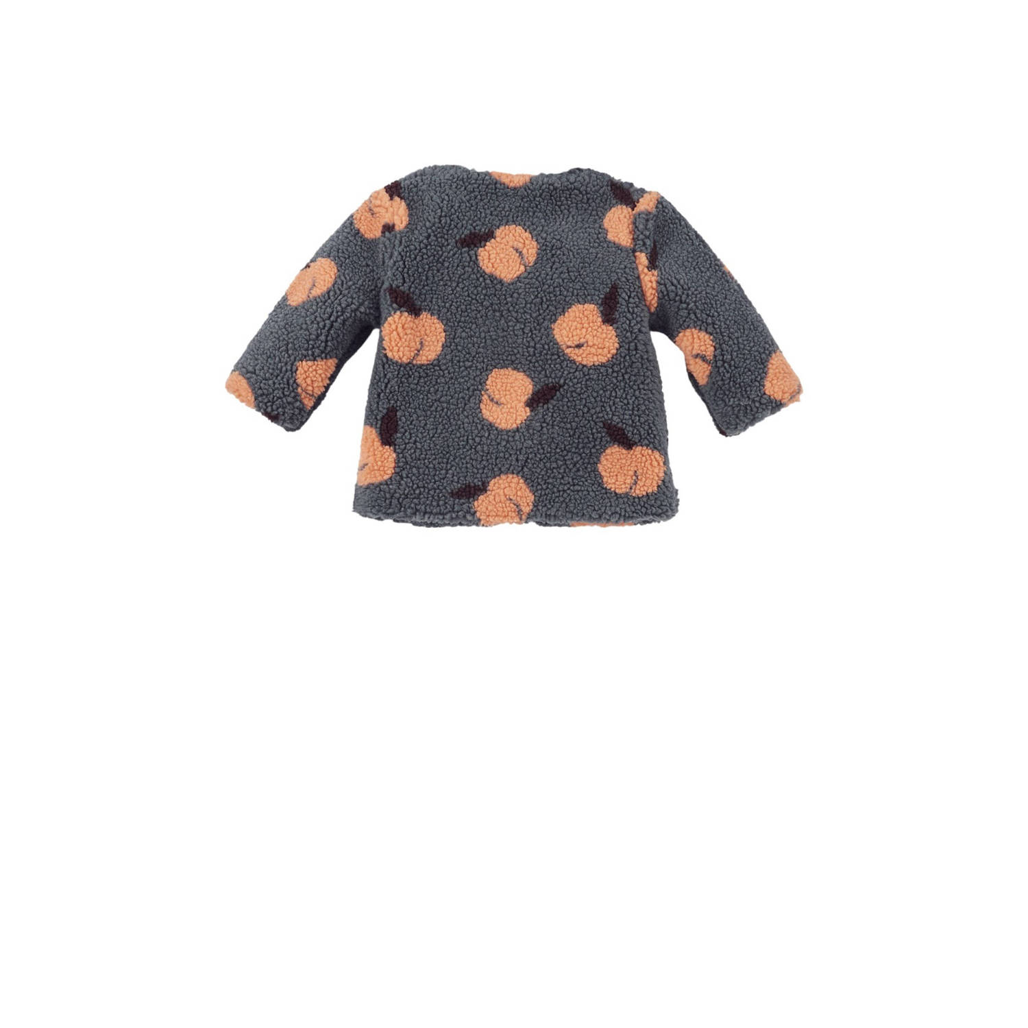 Z8 newborn teddy jas Riu grijs oranje
