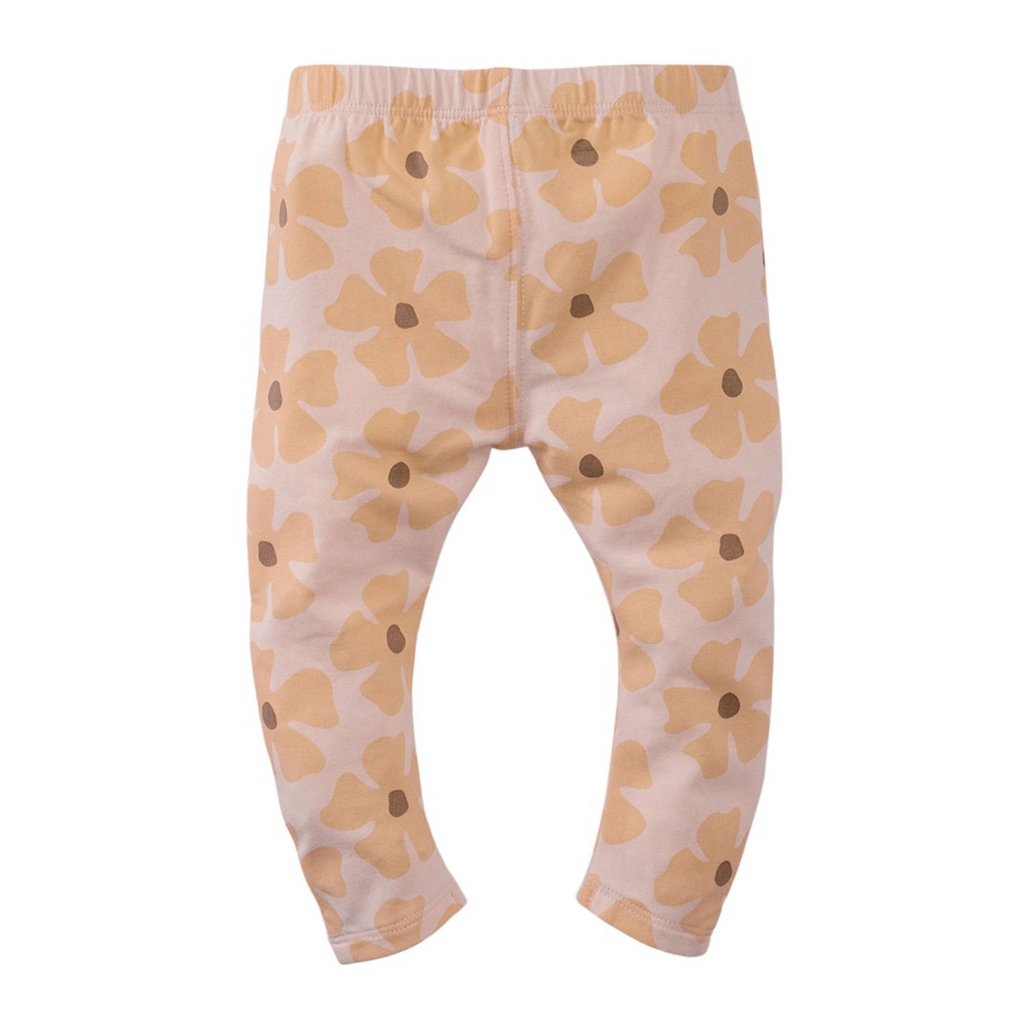 Z8 newborn broek Mio met bloemennpint lichtroze zachtoranje