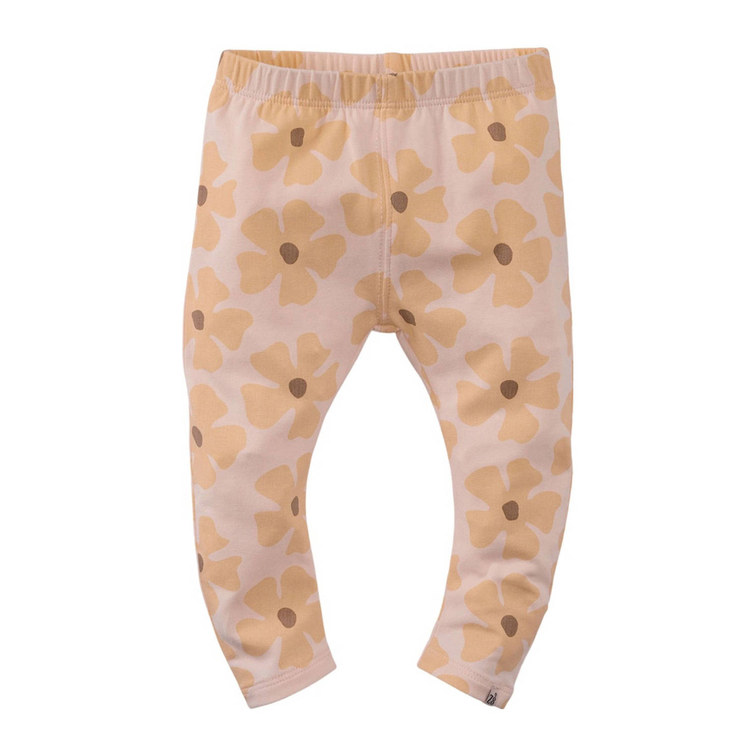 Z8 newborn broek Mio met bloemennpint lichtroze zachtoranje