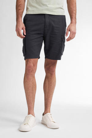 linnen regular cargo short antraciet