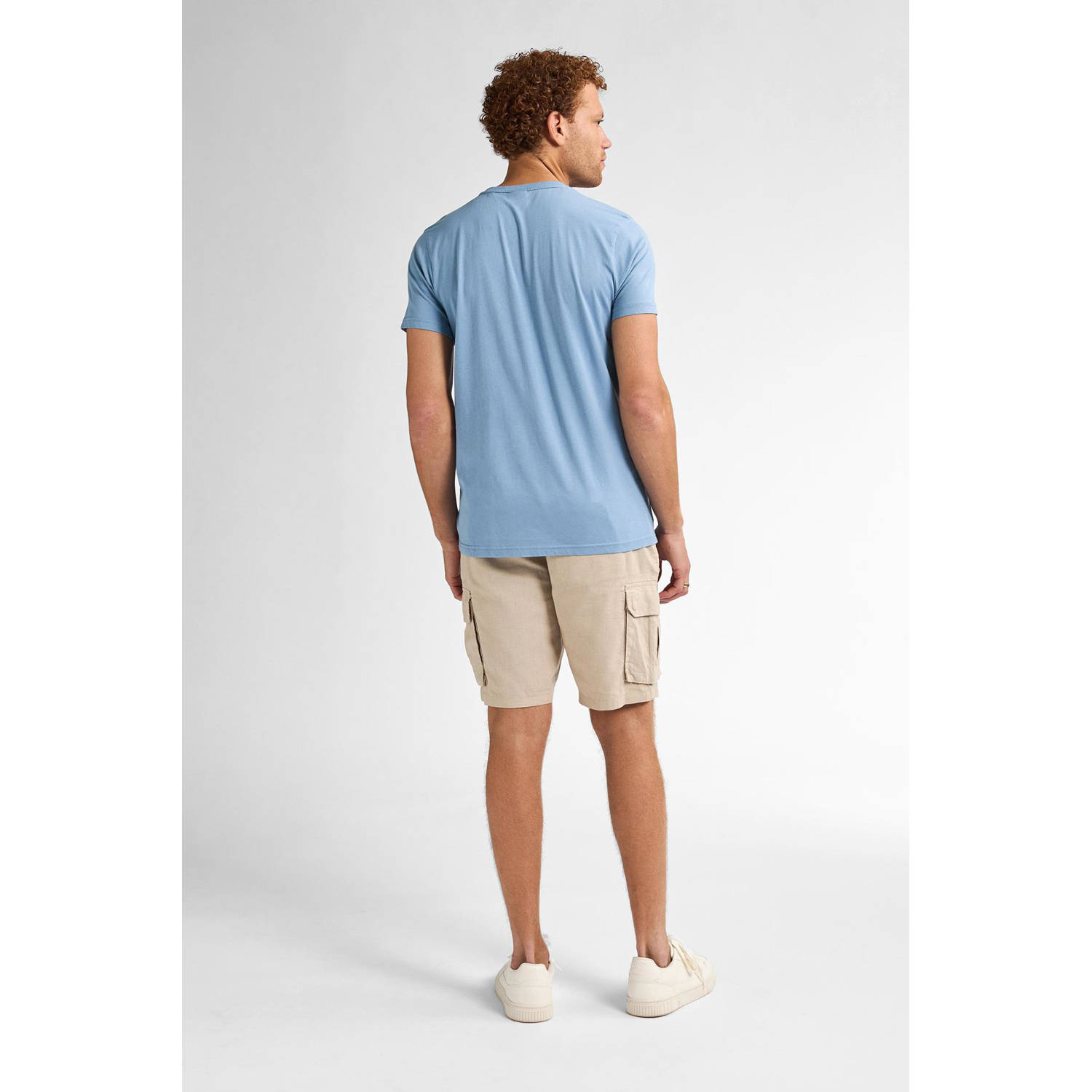 Petrol Industries linnen regular cargo short beige