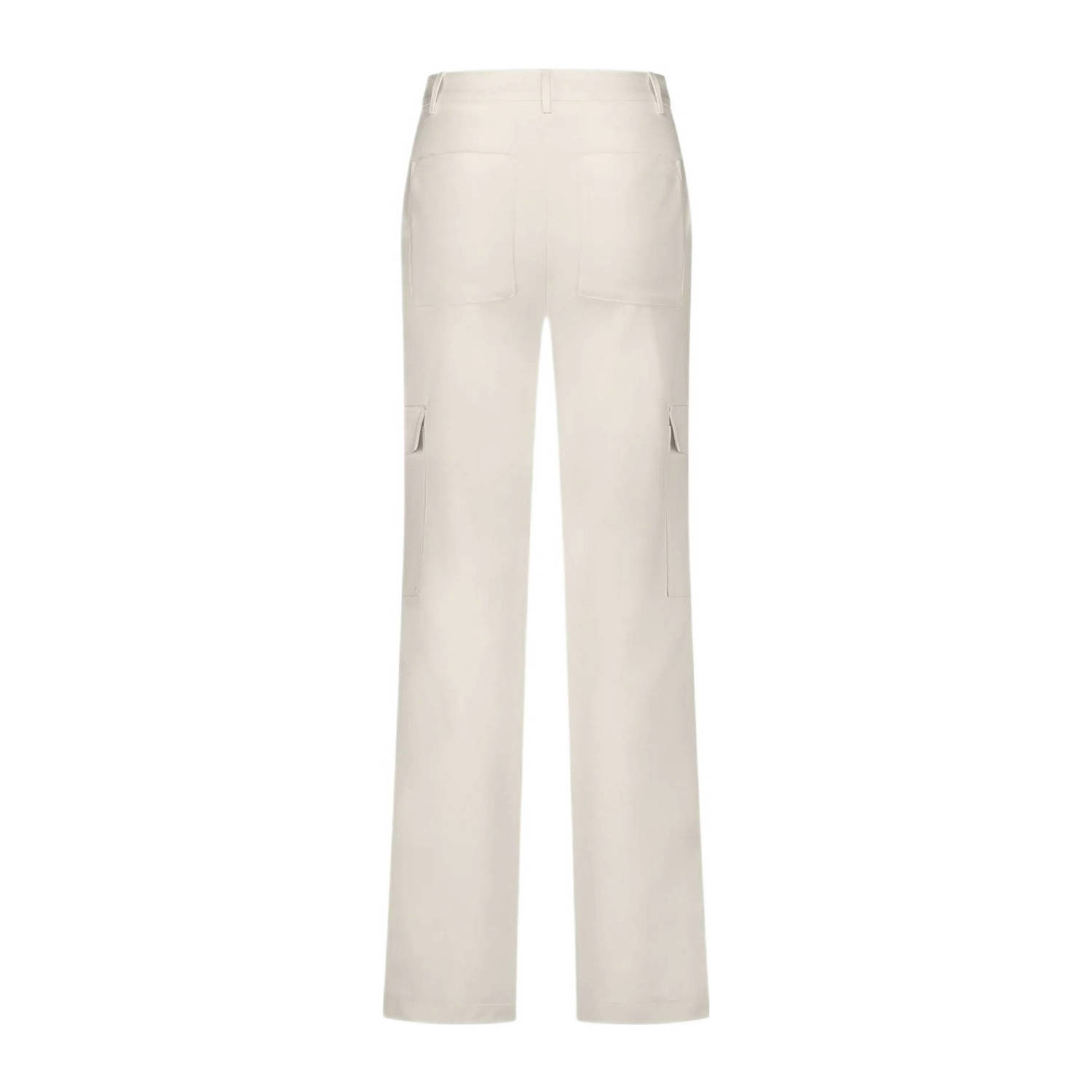 NIKKIE X Franka Vedder wide leg cargo broek ecru