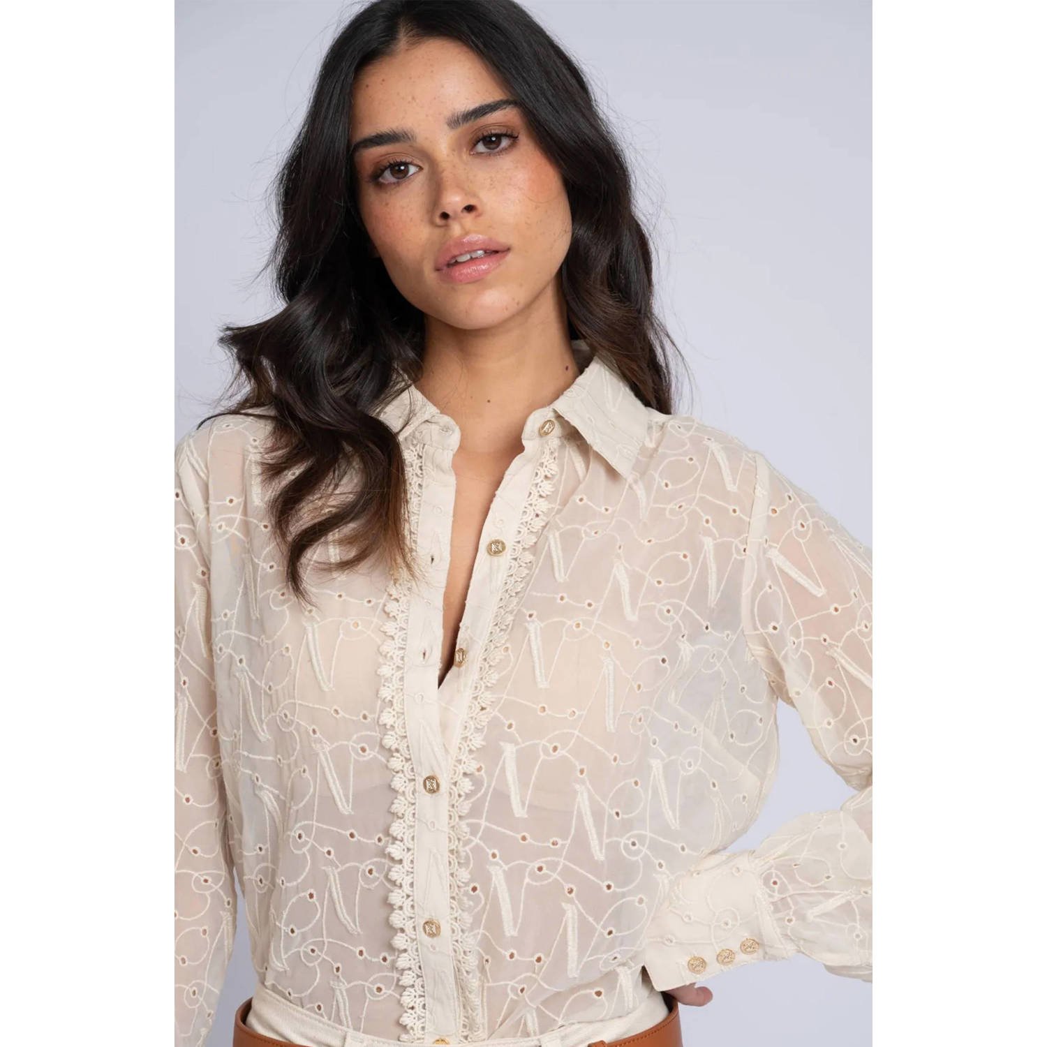 NIKKIE blouse ecru broderie