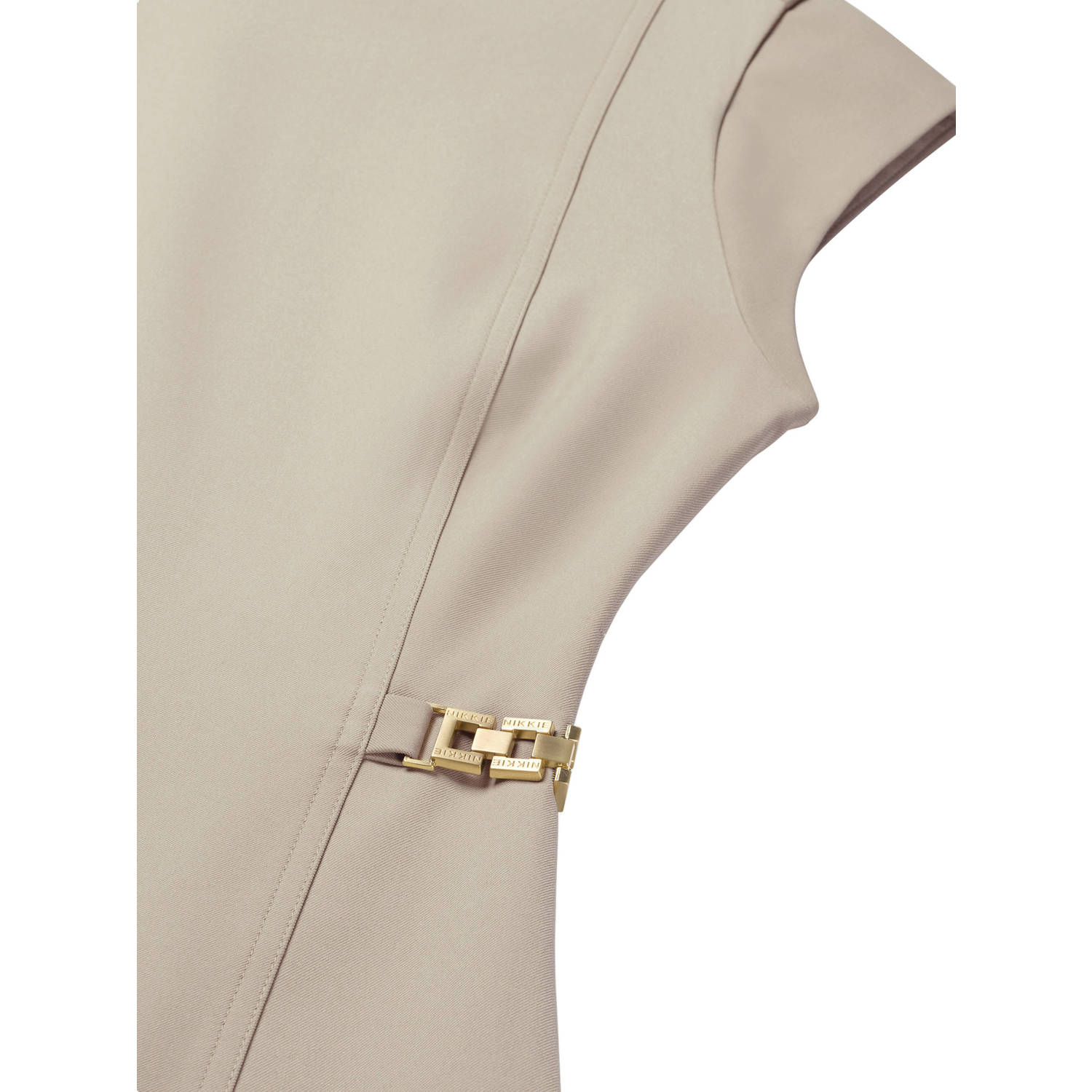 NIKKIE korte jurk beige