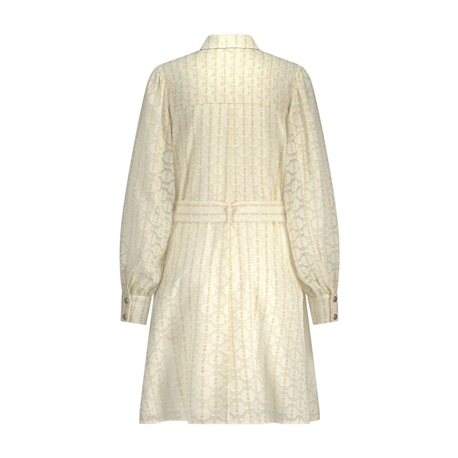 NIKKIE korte jurk met lurex ecru