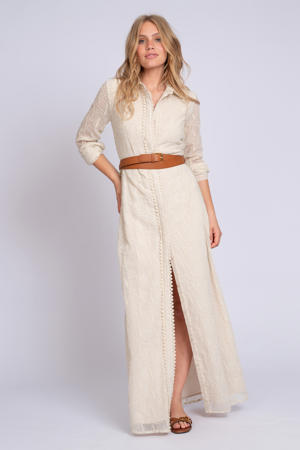 maxi jurk broderie ecru