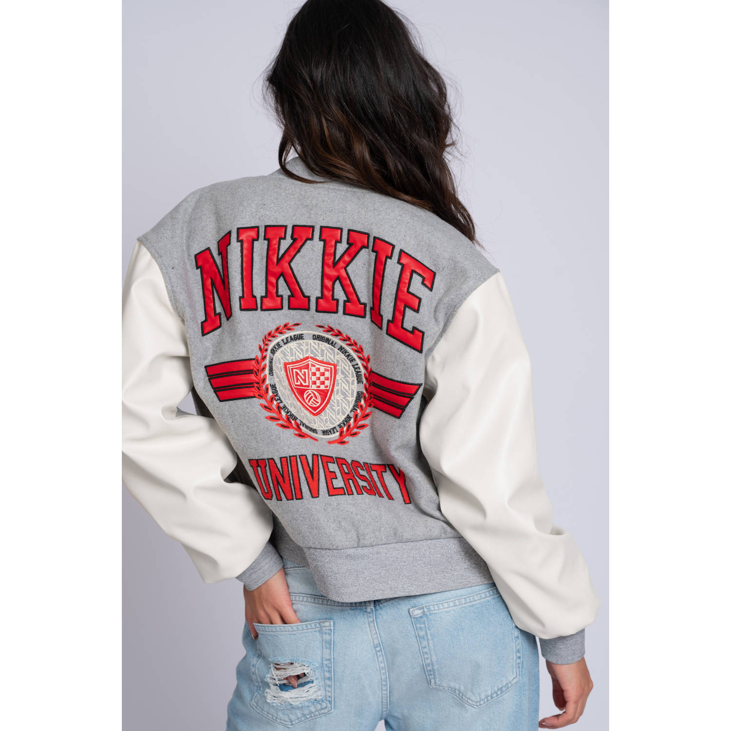 NIKKIE bomberjack grijs