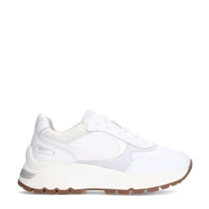 chunky leren sneakers wit