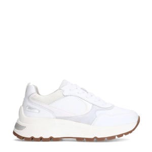 chunky leren sneakers wit