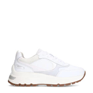 chunky leren sneakers wit