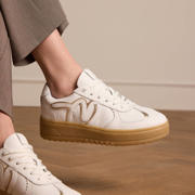thumbnail: Manfield leren sneakers wit