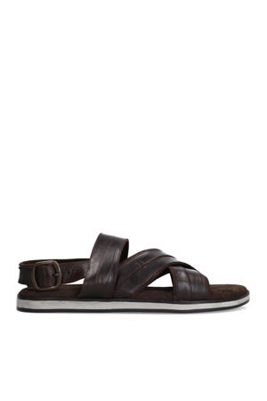 leren sandalen zwart