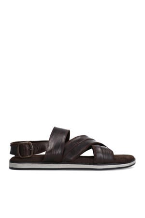 leren sandalen zwart