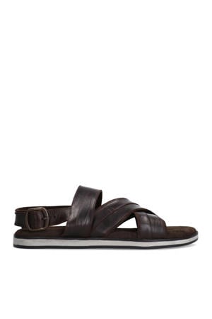 leren sandalen zwart