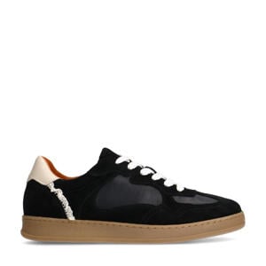 suède sneakers zwart