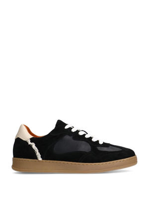 suède sneakers zwart