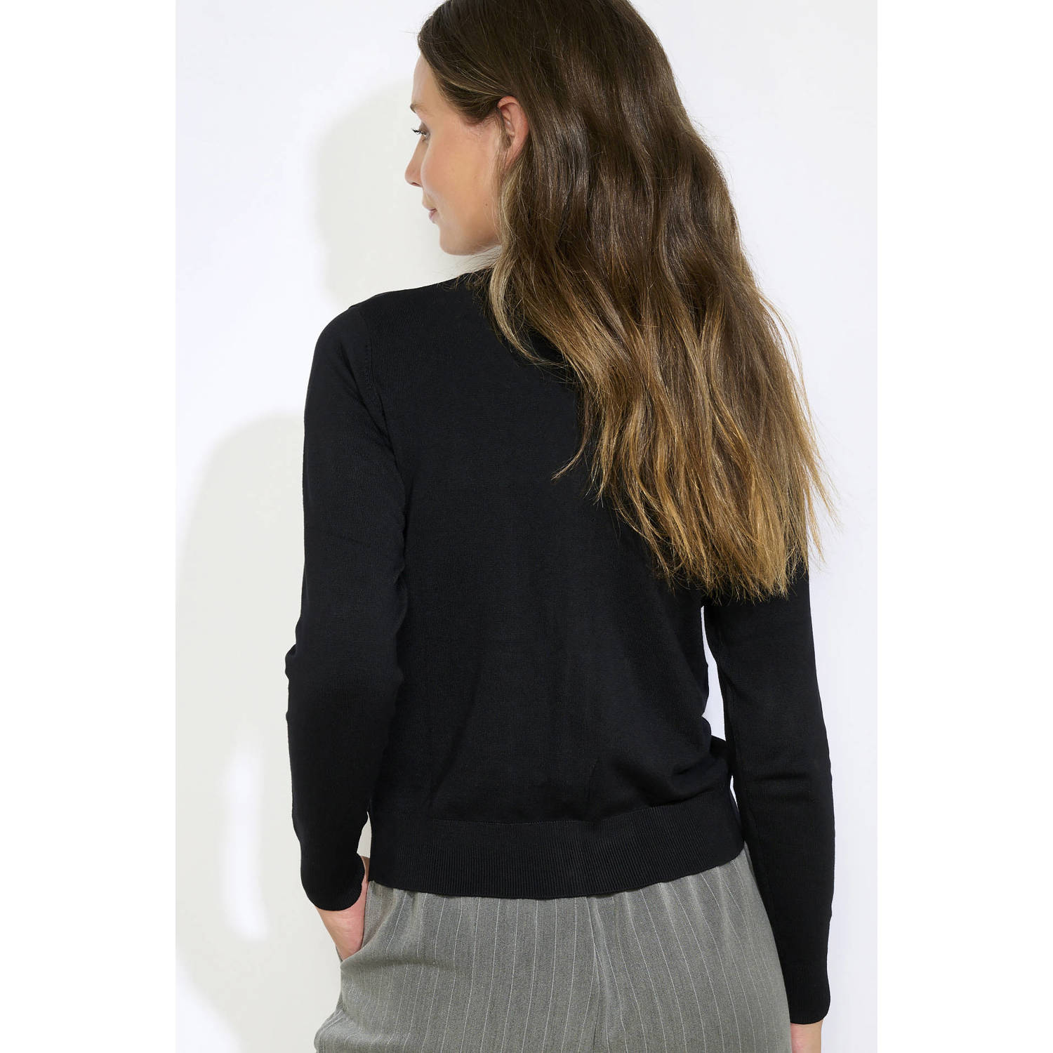 LOLALIZA gebreid vest zwart