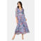 LOLALIZA midi jurk met glitter blauw