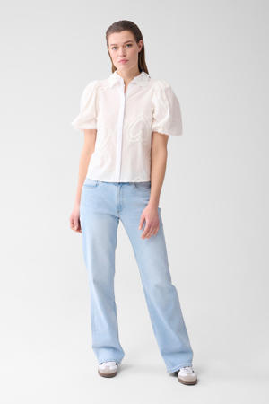 straight leg jeans light blue denim