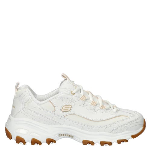 Skechers D'Lites - Good N chunky leren sneakers wit afbeelding
