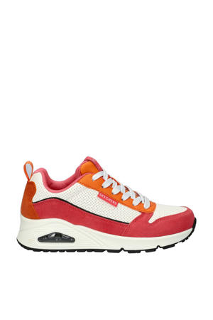 chunky sneakers wit/roze/oranje