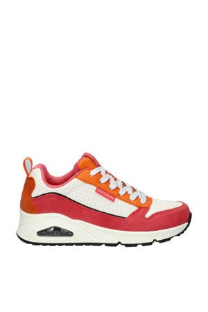 chunky sneakers wit/roze/oranje