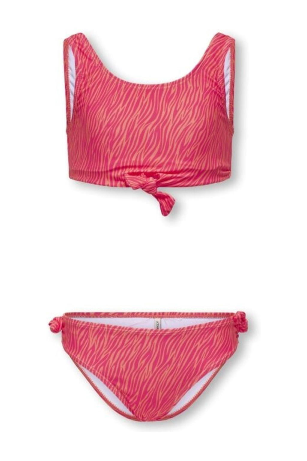 KIDS ONLY GIRL crop bikini felroze/oranje