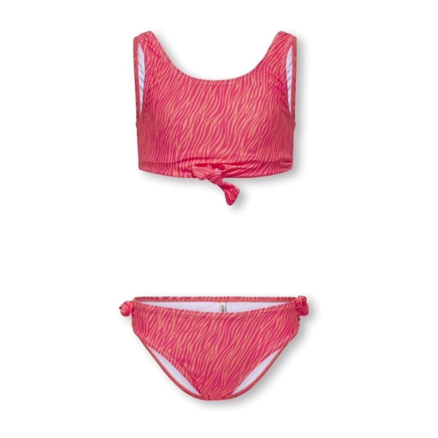 ONLY KIDS GIRL crop bikini felroze oranje